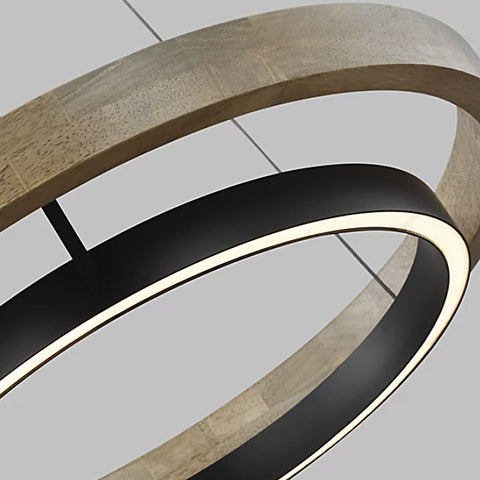 Round Minimalist LED Black Modern Chandelier Lights - Vex lighting