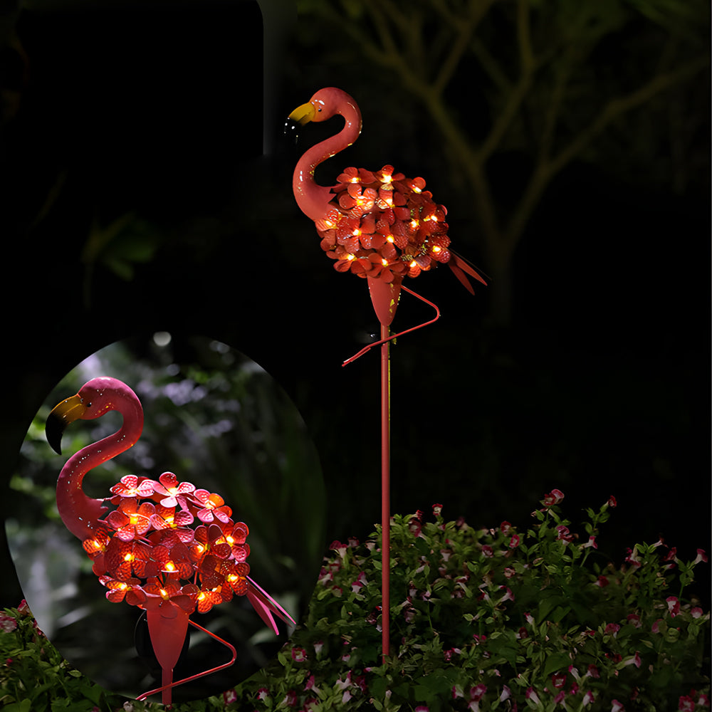 Flamant Rose Solaire WERKA PRO – Éclairage LED Blanc – 3 LEDs – Pour Jardin Ou Balcon – Économique Et Résistant Aux Intempéries - 7
