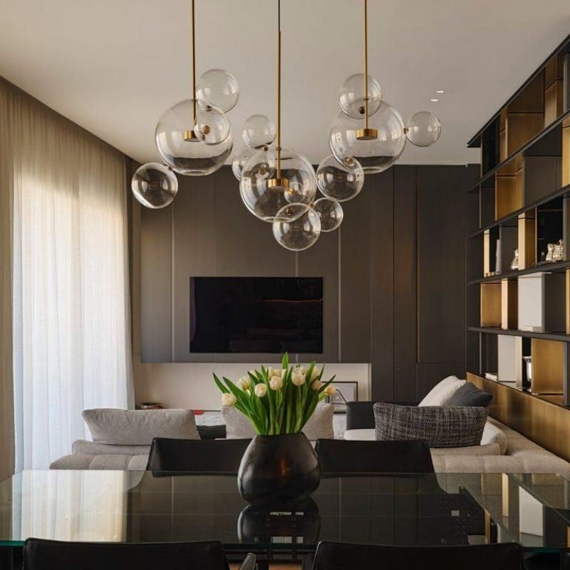 Clear Bolle Soap Bubble Pendant Light