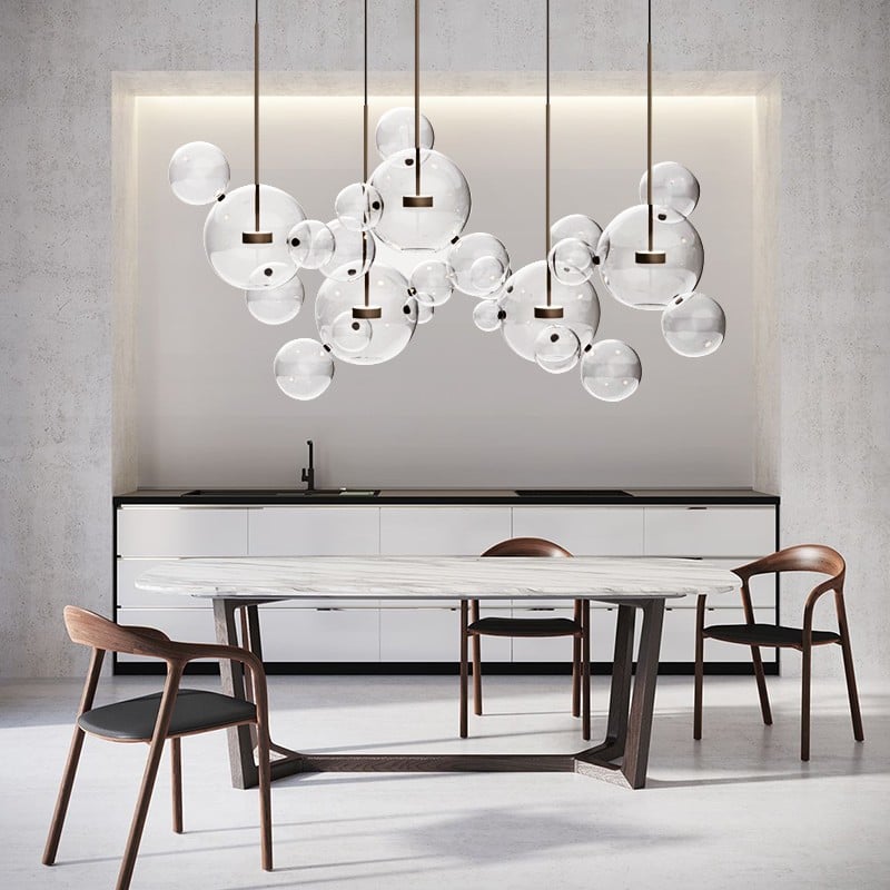 Clear Bolle Soap Bubble Pendant Light