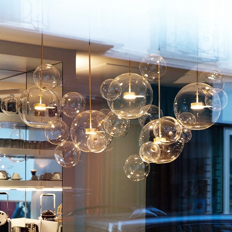 Clear Bolle Soap Bubble Pendant Light