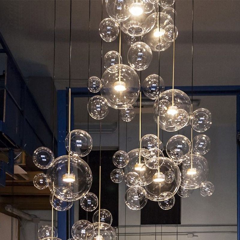 Clear Bolle Soap Bubble Pendant Light