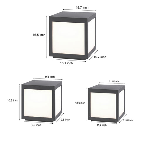 Luces de pilar solares LED impermeables para exteriores Dazuma